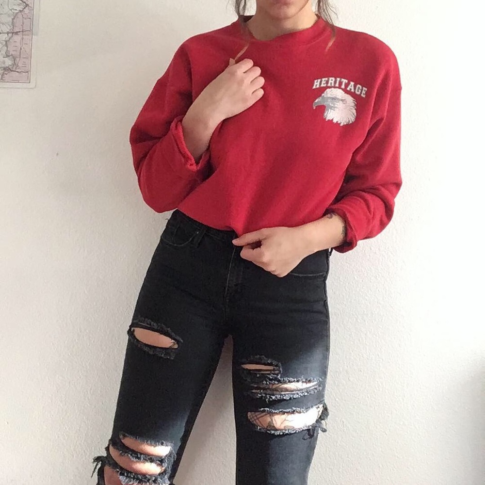 Vintage soft faded heritage eagle sweater